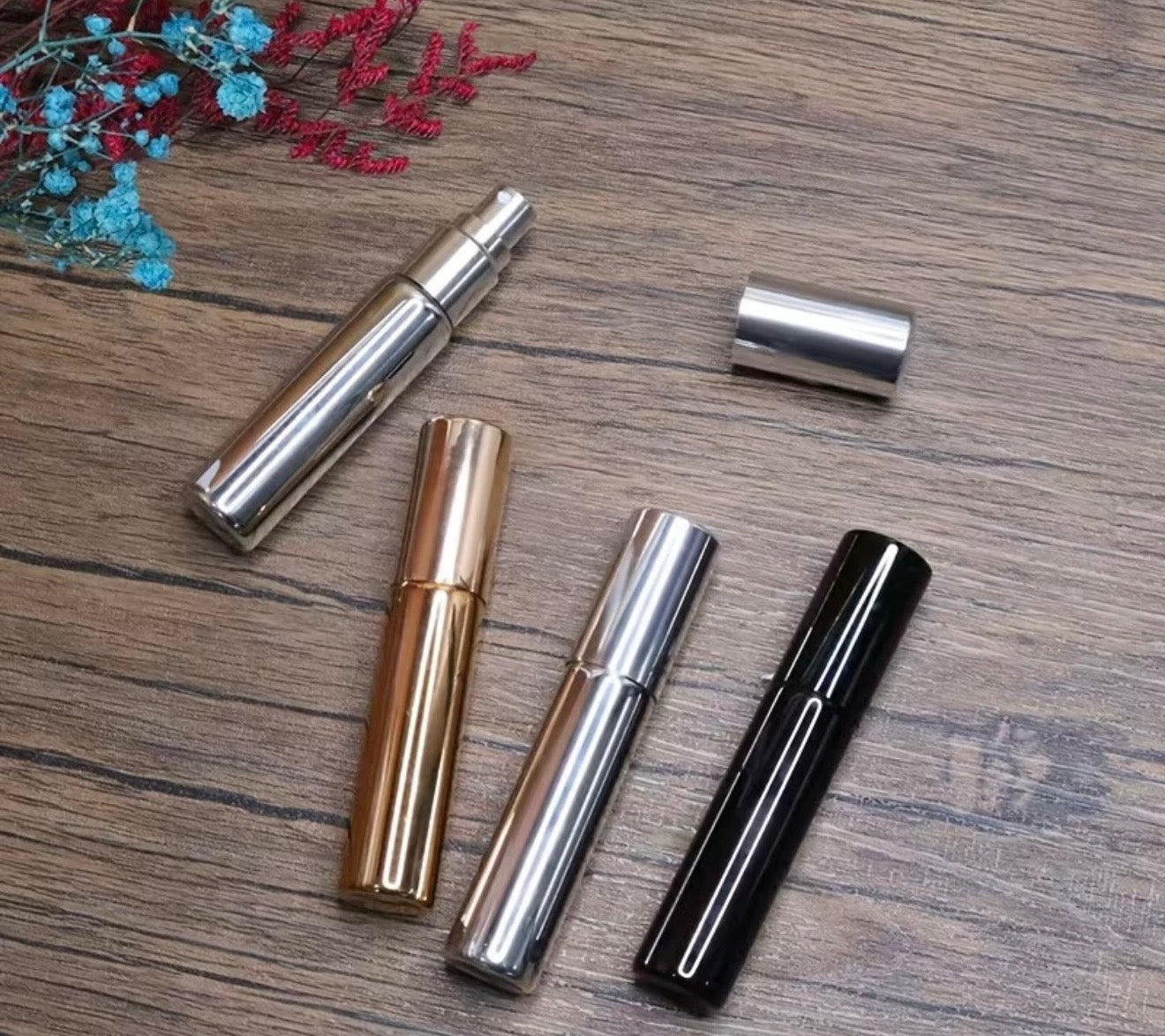 X2 1 Silver 1 gold refillable atomisers for Ukotini clean and clear products
