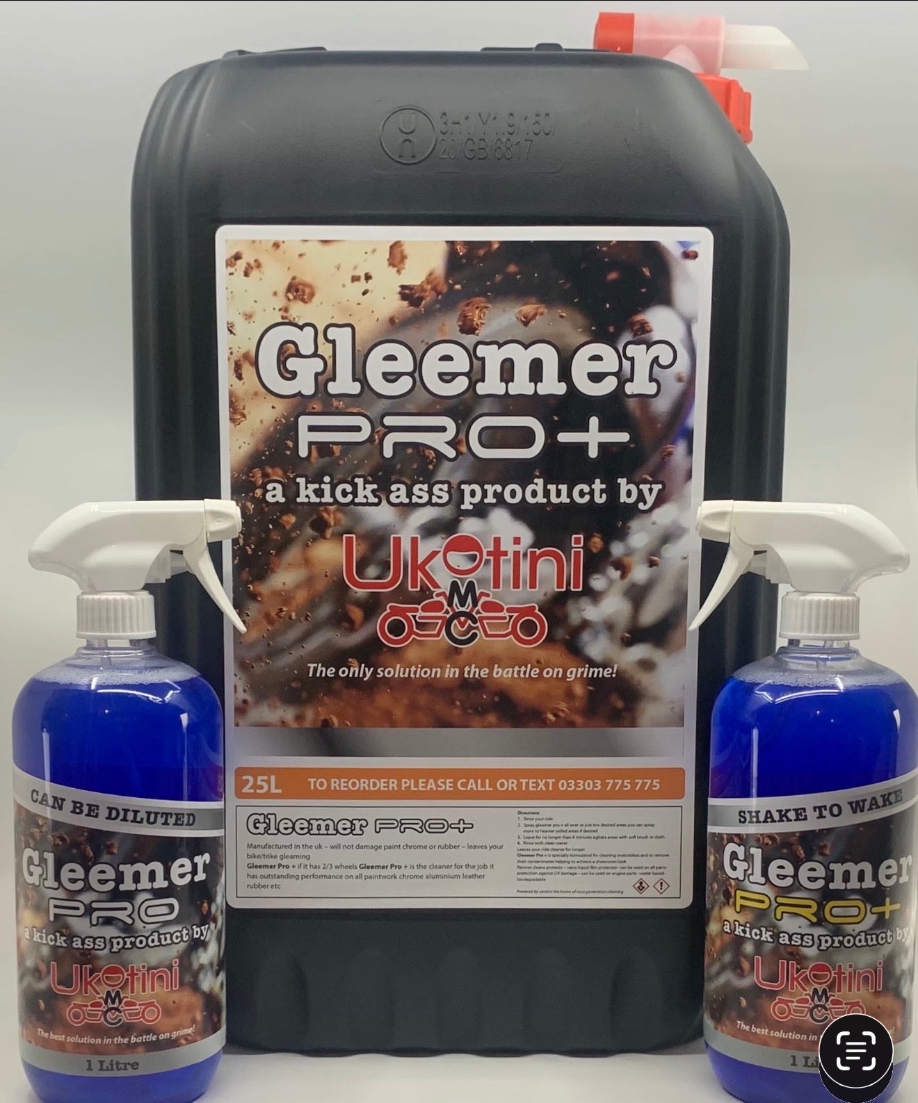 Gleemer pro + 10:1 concentrate Gleemer motorbike all in one cleaner Heavy Duty Bike/Motocross/Quad Cleaner ready to use 1ltr